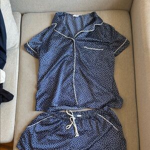 In Bloom by Jonquil Polkadot Silk Pajama Short Set